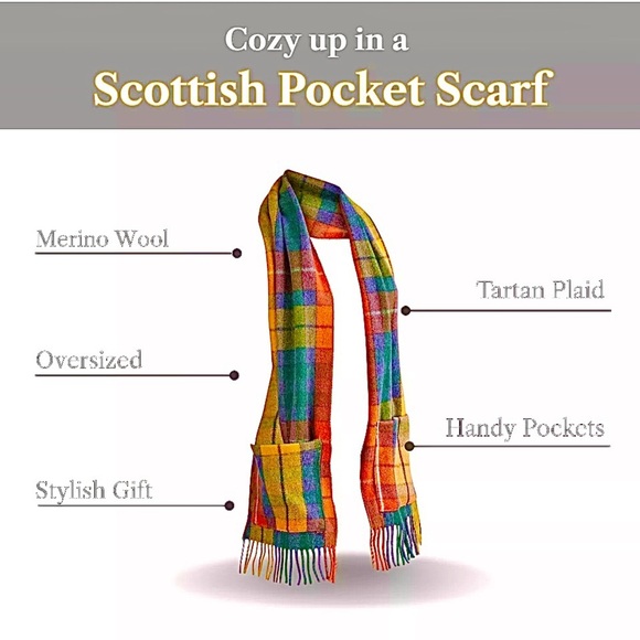 Patrick King Woollen Company Deluxe Wool Fringe Multicolor Scarf - Picture 7 of 8